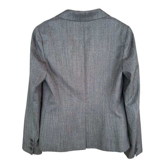 Theory Forlain Runway Wool Blazer 8 Gray Jacket Academia Prep Capsule Prep Luxe - Picture 2 of 5